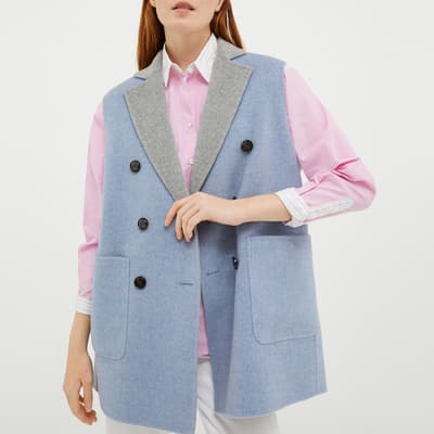 Blue Iiriccar Wool Blend Waistcoat