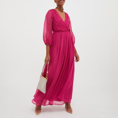 Pink Dape Maxi Dress