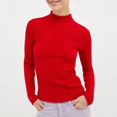 Red Wool Blend Baltico Top