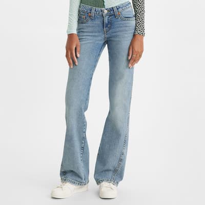 Mid Blue Bootcut Stretch Jeans