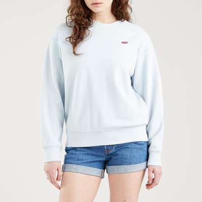Pale Blue Cotton Sweatshirt