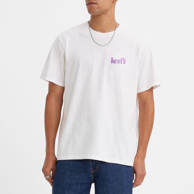 White Relaxed Fit Cotton T-Shirt