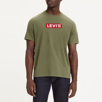Khaki Relaxed Fit Cotton T-Shirt