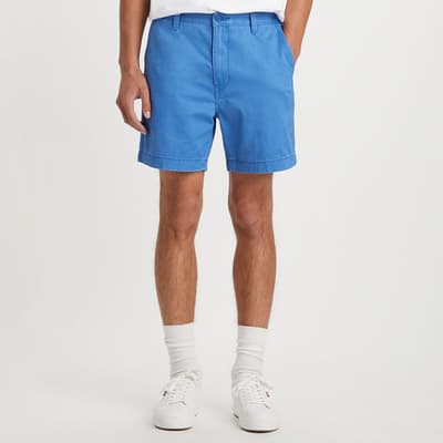 Blue Authentic Cotton Shorts 