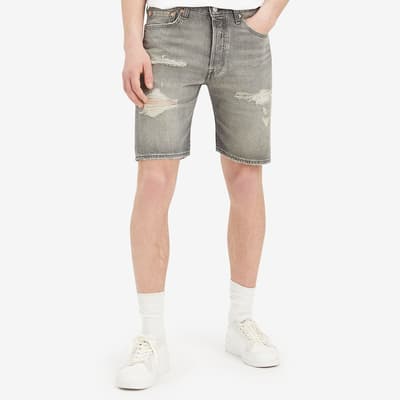 Grey 501® Distressed Denim Shorts 