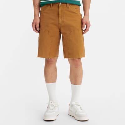 Tan Carpenter Cotton Shorts