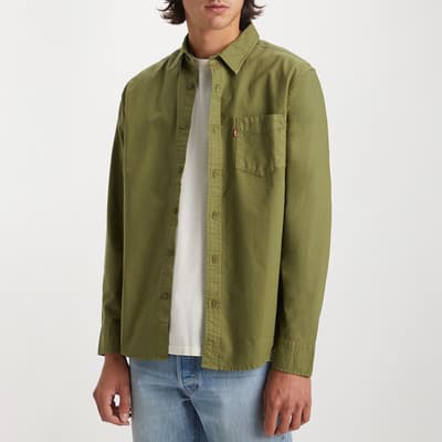 Khaki Sunset Standard Cotton Shirt