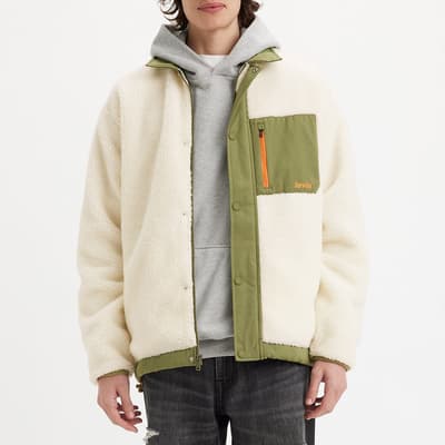 Cream/Khaki Sherpa Jacket 