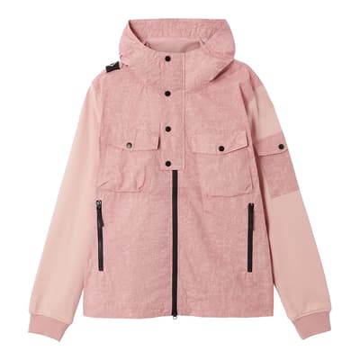 Pink Lightweight Hooded Cotton Jacket