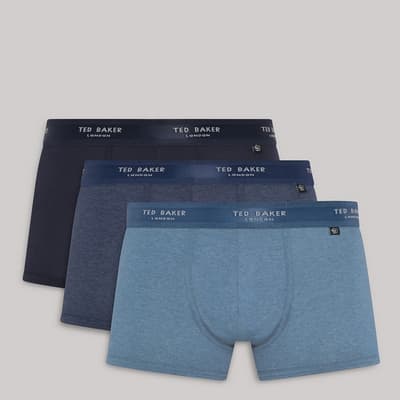 Blue 3-Pack Cotton Boxer Brief