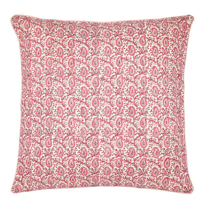 Paisley and Tulip Large Quilted Cushion Cover