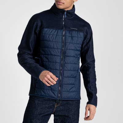 Navy Quilted Hybrid Jacket 