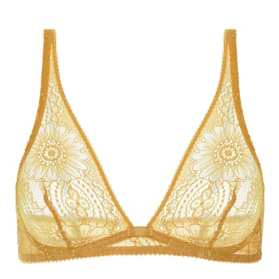 Yellow Embleme Soft Cup Triangle Bra