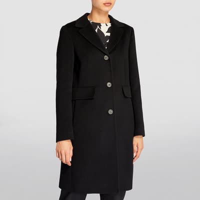 Black Tevere Wool Coat