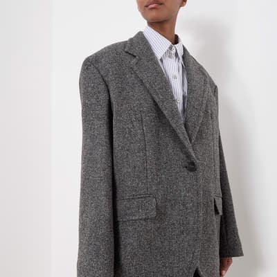 Dark Grey Rostok Wool Blazer
