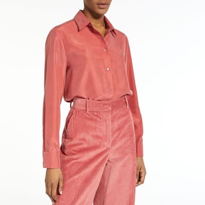 Pink Almina Silk Shirt
