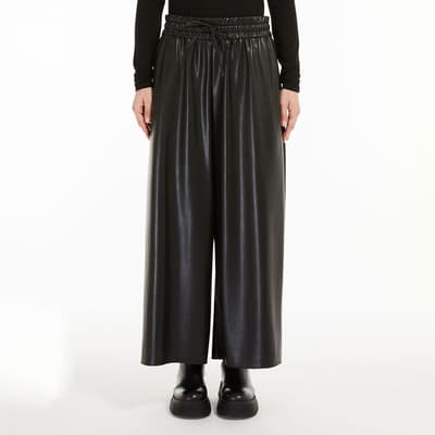 Black Gennaro Faux Leather Trousers