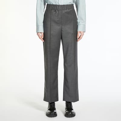 Grey Cambra Wool Trousers