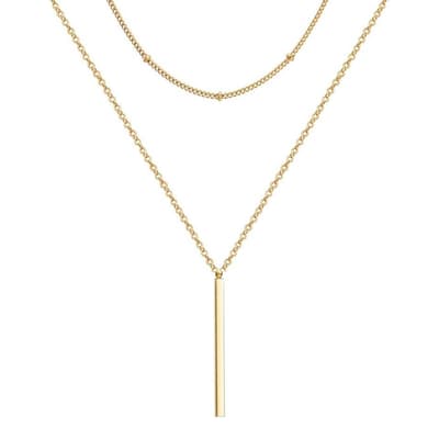 Women's 18K Gold Double Layer Necklace