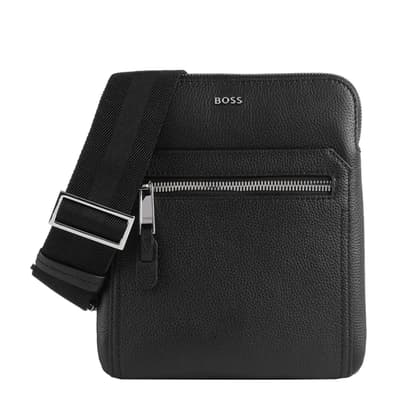 Black Textured Belt Bag