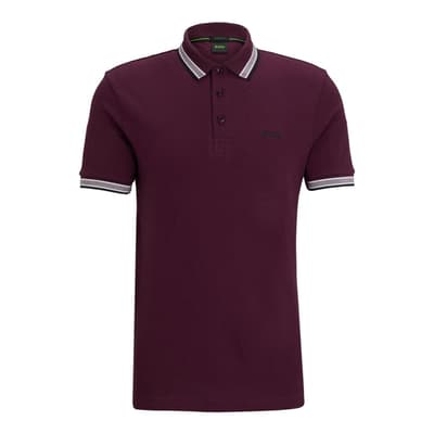 Burgundy Cotton Polo Shirt