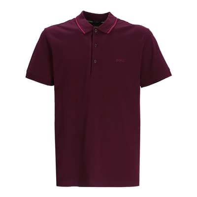 Burgundy Cotton Polo Shirt