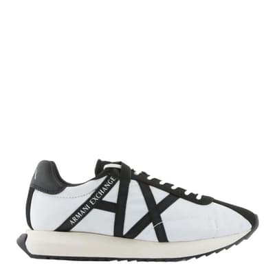 Off White/Black Logo Detail Lace Up Trainers