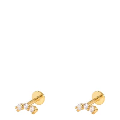 Gold Trio Diamond Stud Earring