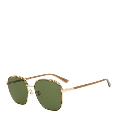 Unisex Gucci Gold Sunglasses 58mm
