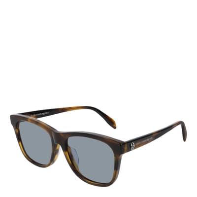 Unisex Alexander McQueen Brown Sunglasses 56mm