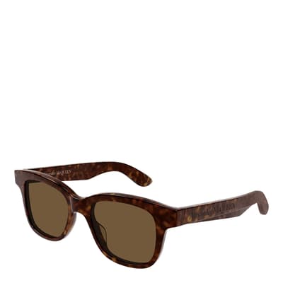 Unisex Alexander McQueen Brown Sunglasses 52mm