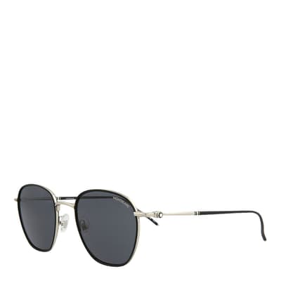 Men's Mont Blanc Silver Sunglasses 52mm