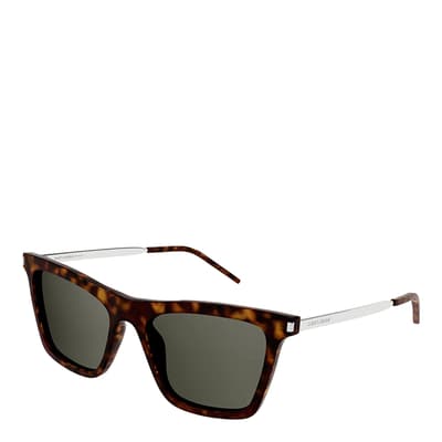 Women's Saint Laurent Havana Brown Sunglasses 55mm