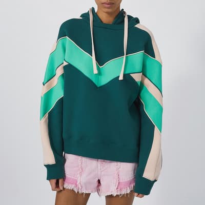 Green Abstract Cotton Jumper