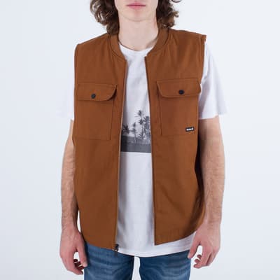 Brown Chip Worker Cotton Vest