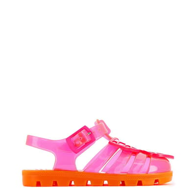 Fuschia Pink Butterfly Jelly Sandal