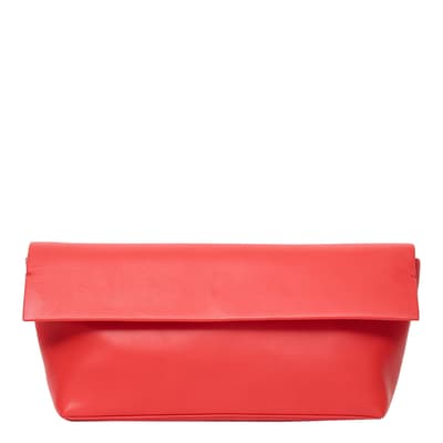 Coral Vigun Leather Clutch Bag