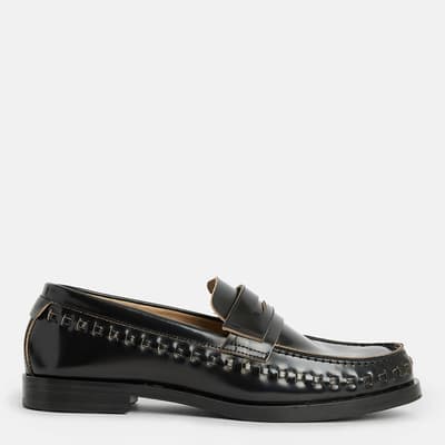 Black Sofie Leather Loafers