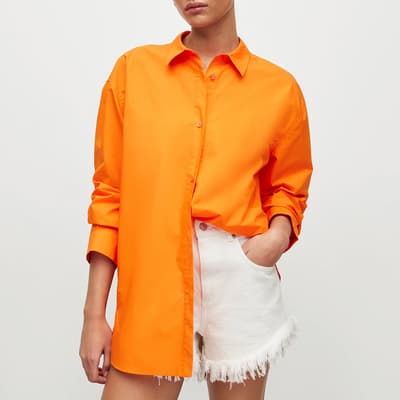 Orange Sasha Cotton Shirt