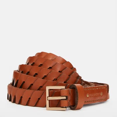 Tan Weslie Flip Tie Leather Belt