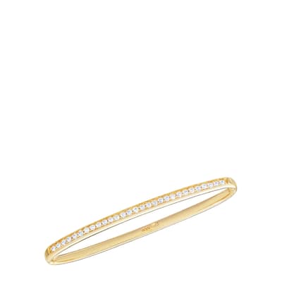 Gold Halo Cuff with White Stones