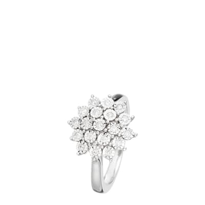  White Gold Bouquet of Light Diamond Ring