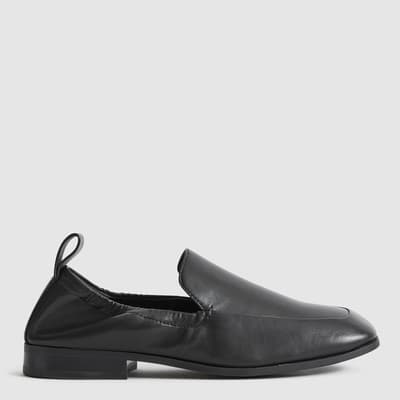 Black Ainsley Leather Loafers