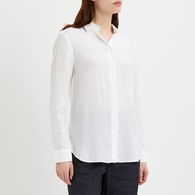 White Cammie Linen Shirt