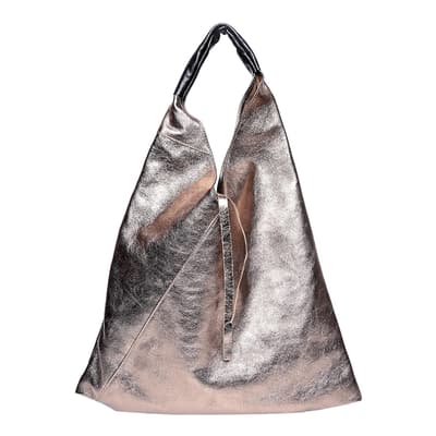 Bronze Italian Leather Shopper Bag