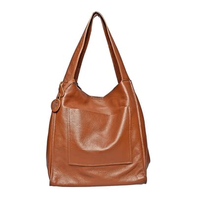 Brown Italian Leather Tote Bag