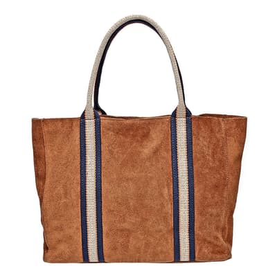 Brown Italian Leather Top Handle Bag