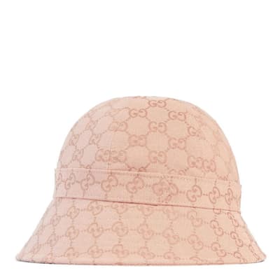 Gucci Pink GG-Canvas Bucket Hat