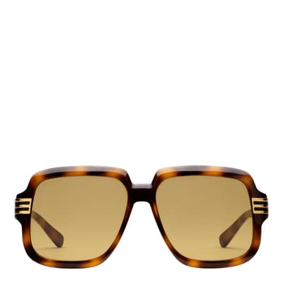Unisex Brown Gucci Sunglasses 59mm