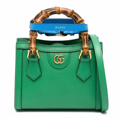 Gucci Green Diana Mini Tote Bag